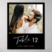 NOIR Modern Minimalistisch Fotolijstnummer 8x10 Poster (Voorkant)