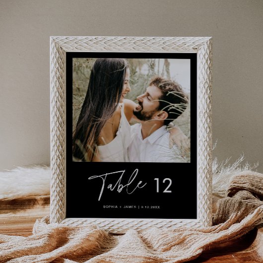 NOIR Modern Minimalistisch Fotolijstnummer 8x10 Poster