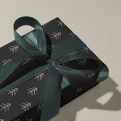 Noir | Modern Trees Pattern Cadeaupapier