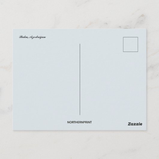 Noir Mood van de Azerbeidzjan van Bakoe Briefkaart (Achterkant)