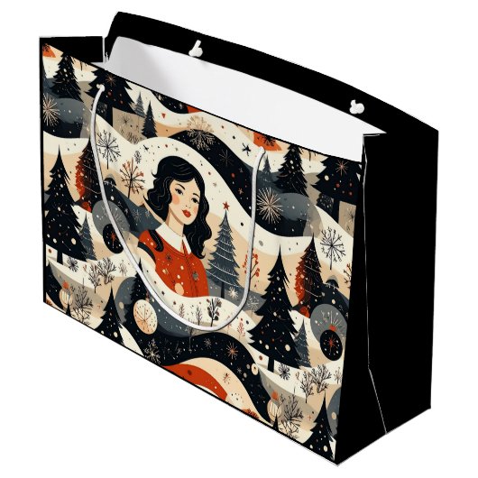 Noir Noël Groot Cadeauzakje (Achterkant Gekanteld)