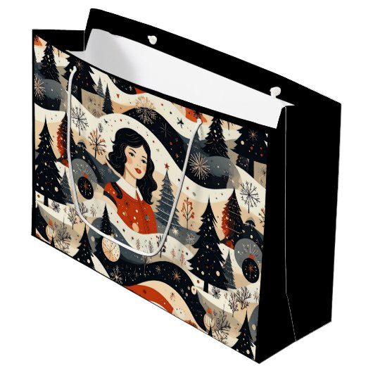 Noir Noël Groot Cadeauzakje (Voorkant Gekanteld)