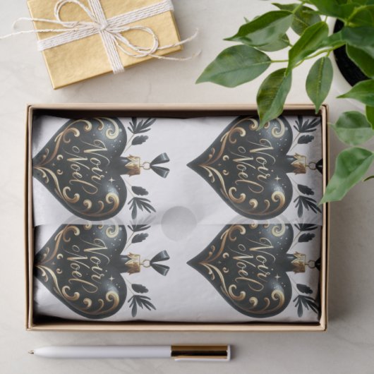 Noir Noel Heart Shaped Ornament Gift Tissue Paper Tissuepapier (Geschenk)