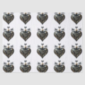 Noir Noel Heart Shaped Ornament Gift Tissue Paper Tissuepapier (Voorkant)