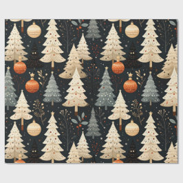 Noir Noël kerstboom Cadeaupapier