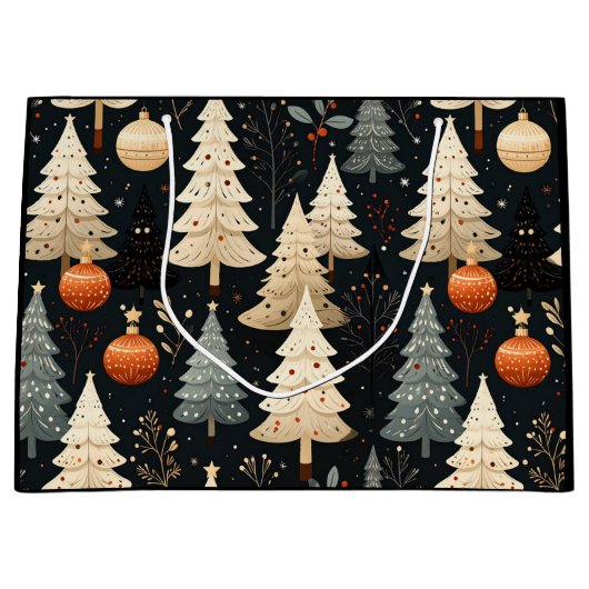 Noir Noël kerstboom Groot Cadeauzakje (Voorkant)