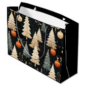 Noir Noël kerstboom Groot Cadeauzakje (Achterkant Gekanteld)