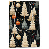 Noir Noël kerstboom Medium Cadeauzakje (Voorkant)