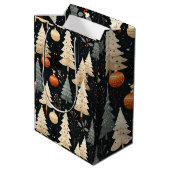 Noir Noël kerstboom Medium Cadeauzakje (Achterkant Gekanteld)
