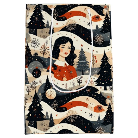 Noir Noël Medium Cadeauzakje (Achterkant)