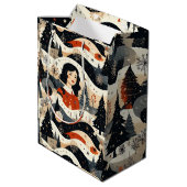 Noir Noël Medium Cadeauzakje (Achterkant Gekanteld)