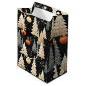 Noir Noël tree Medium Cadeauzakje (Voorkant Gekanteld)