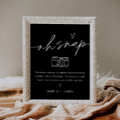 NOIR Oh Snap Disposable Camera Wedding Sign Poster