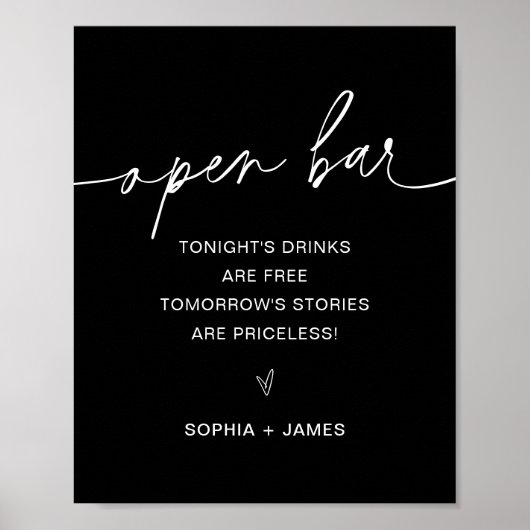 NOIR open balkbruiloft Poster (Voorkant)