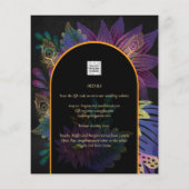 Noir Peacock Jewel Tones Floral Wedding (Achterkant)