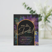 Noir Peacock Jewel Tones Floral Wedding (Staand voorkant)