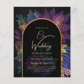 Noir Peacock Jewel Tones Floral Wedding (Voorkant)