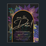 Noir Peacock Jewel Tones Floral Wedding Flyer<br><div class="desc">Mooie juwelen tonen (paars, pauw blauw, groen, blauwgroen, goud, maroon, bes, wijn) met een flinke typografische vormgeving. Dit trouwpunt maakt deel uit van een groter collectie dat trouwuitnodigingen (budget en traditioneel) RSVP-kaarten, Save the Dates, Wedding Welcome Sign en nog veel meer omvat. Uitzicht het bijgevoegde collectie om ze allemaal te...</div>