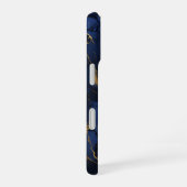 Noir Saphir Luxe Midnight Navy Marmer Goud iPhone 16 Hoesje (Rechterkant)