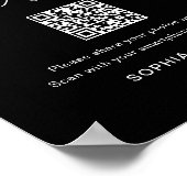 NOIR Share the Love Trouwfoto QR-code Poster (Hoek)