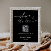 NOIR Share the Love Trouwfoto QR-code Poster