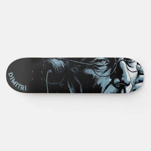 Noir spionagekunst uit de koude oorlog persoonlijk skateboard (Horizontaal)