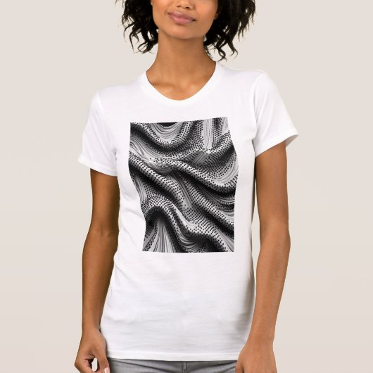 Noir Wave - 3D Micro Mosaic Vertical T-shirt (Voorkant)