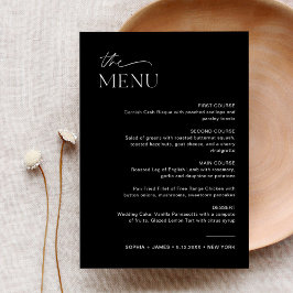 NOIR Weddenschap-menu 5x7 Kaart