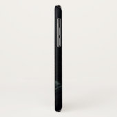 Noir White Charcoal Woman op Black iPhone Case (Achterkant/links)