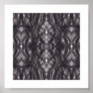 Noir Zwarte Abstracte Aquarel Kunst  Poster