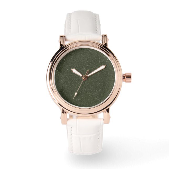 Noise Moss Green Custom Roos-Gold eWatch Horloge (Voorkant)