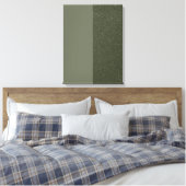 Noise & Moss Green Stretched Canvas Print (Aangepa (Insitu (Slaapkamer))
