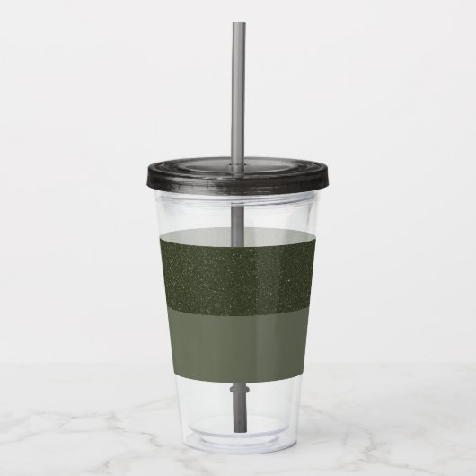 Noise & Smooth Moss Green Tumbler –  Acryl Drinkbeker (Voorkant)