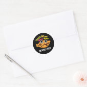 Noise-ter Funny Noisy Oyster Pun Dark BG Ronde Sticker (Envelop)