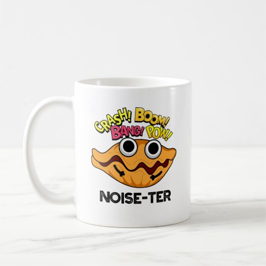 Noise-ter Funny Noisy Oyster Pun Koffiemok (Links)