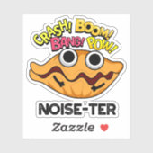 Noise-ter Funny Noisy Oyster Pun Sticker (Vel)