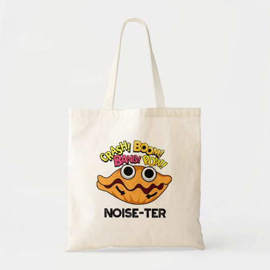 Noise-ter Funny Noisy Oyster Pun Tote Bag (Voorkant)