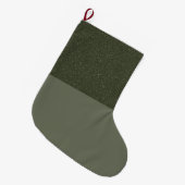 Noise-Top Moss Green Custom Christmas Stocking Grote Kerstsok (Voorkant (Hangend))