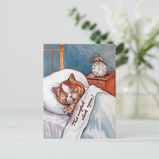 Noisy Alarm Clock, Louis Wain Briefkaart (Staand voorkant)