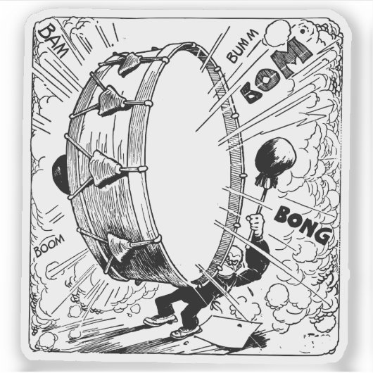 Noisy drummer sticker (Voorkant)