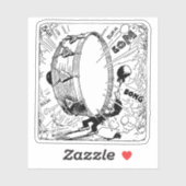 Noisy drummer sticker (Vel)