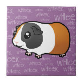 Noisy Guinea Pig (glad haar) Tegeltje (Voorkant)