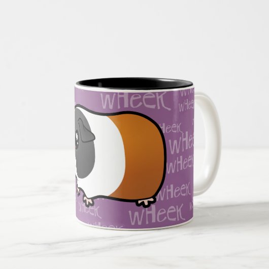 Noisy Guinea Pig (glad haar) Tweekleurige Koffiemok (Voorkant rechts)