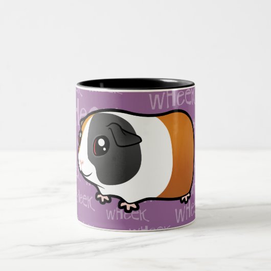 Noisy Guinea Pig (glad haar) Tweekleurige Koffiemok (Center)