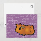Noisy Guinee Pig (schrobben) Briefkaart (Voorkant / Achterkant)