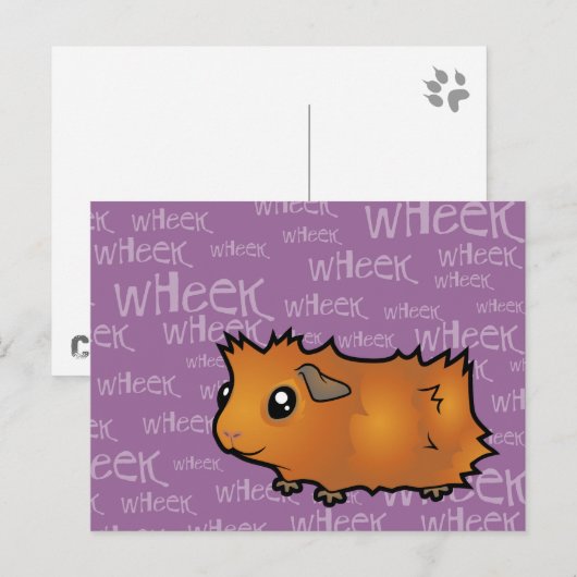 Noisy Guinee Pig (schrobben) Briefkaart (Voorkant / Achterkant)