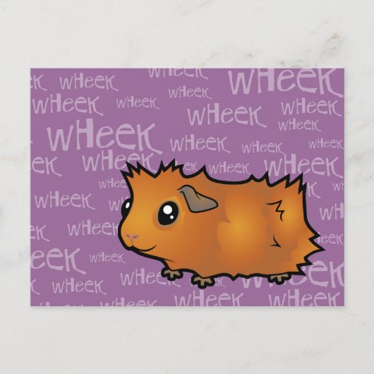 Noisy Guinee Pig (schrobben) Briefkaart (Voorkant)