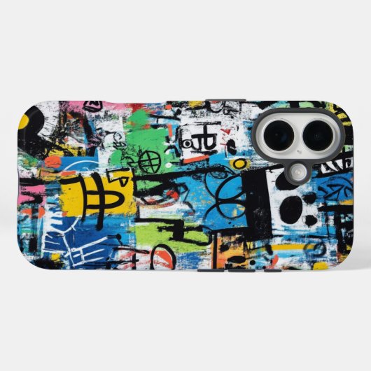 Noisy Lines Grafitti Geïnspireerd Art Phone Case (Achterkant (horizontaal))