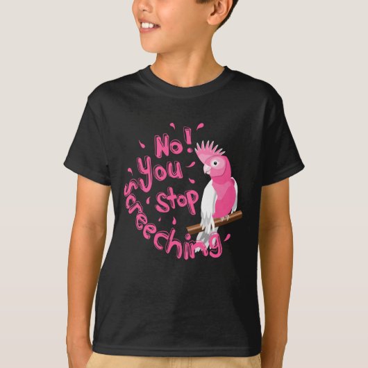 Noisy Pink Galah T-shirt (Voorkant)