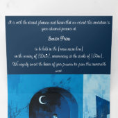 Noite da Lua, prom night Drieluik Uitnodiging (Binnenzijde eerst)